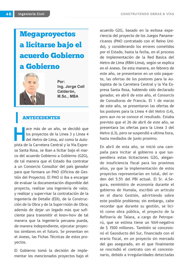 Construyendo Obras & Vías 46