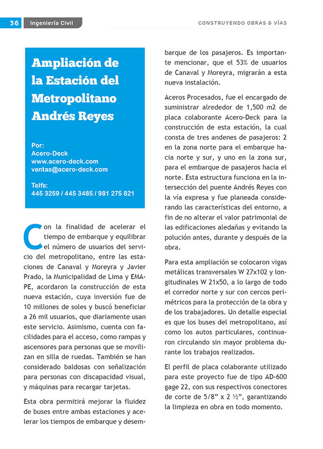 Construyendo Obras & Vías 36