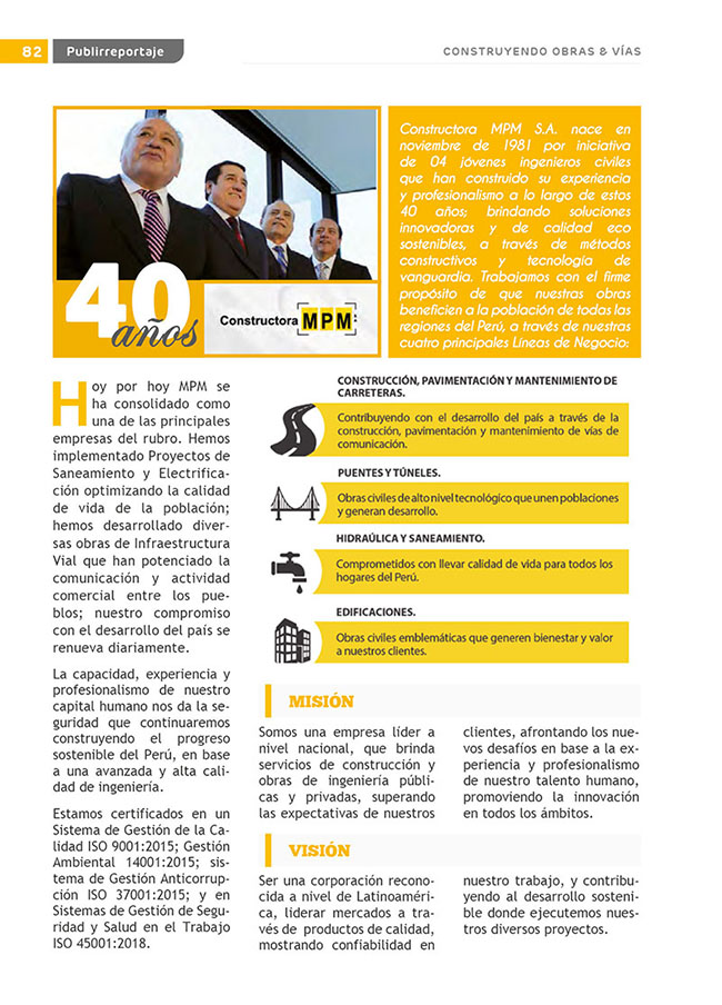 Construyendo Obras & Vías 82