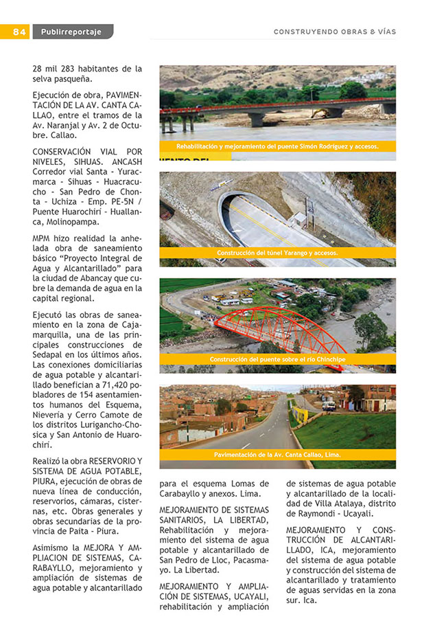 Construyendo Obras & Vías 84