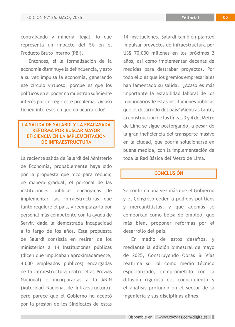 Construyendo Obras & Vías página 6