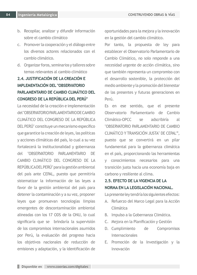 Construyendo Obras & Vías 84