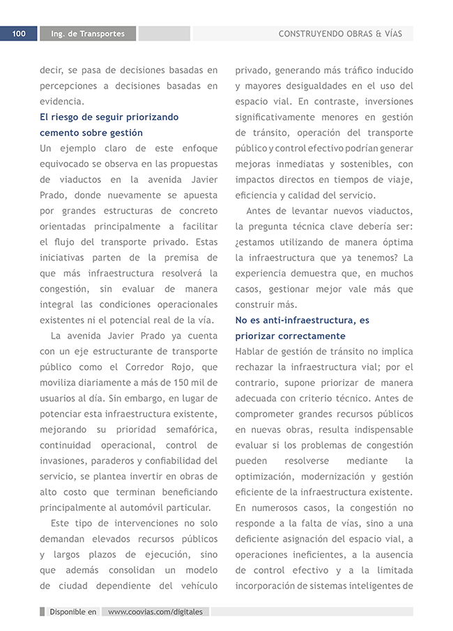 Construyendo Obras & Vías 100