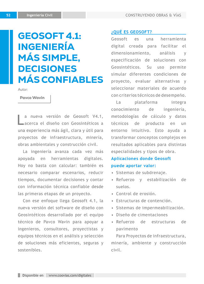 Construyendo Obras & Vías P52