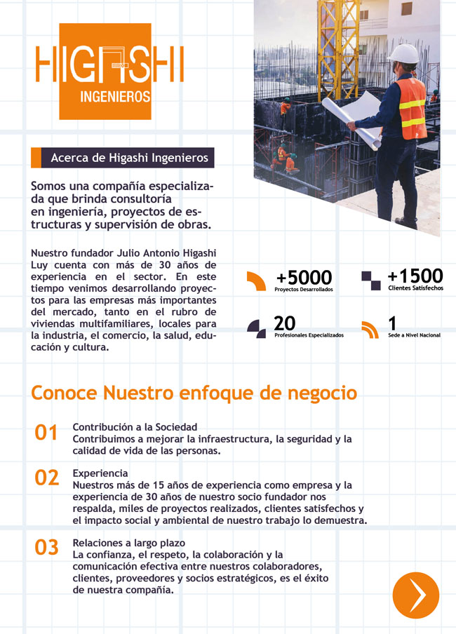 Construyendo Obras & Vías - Acerca de Higashi Ingenieros