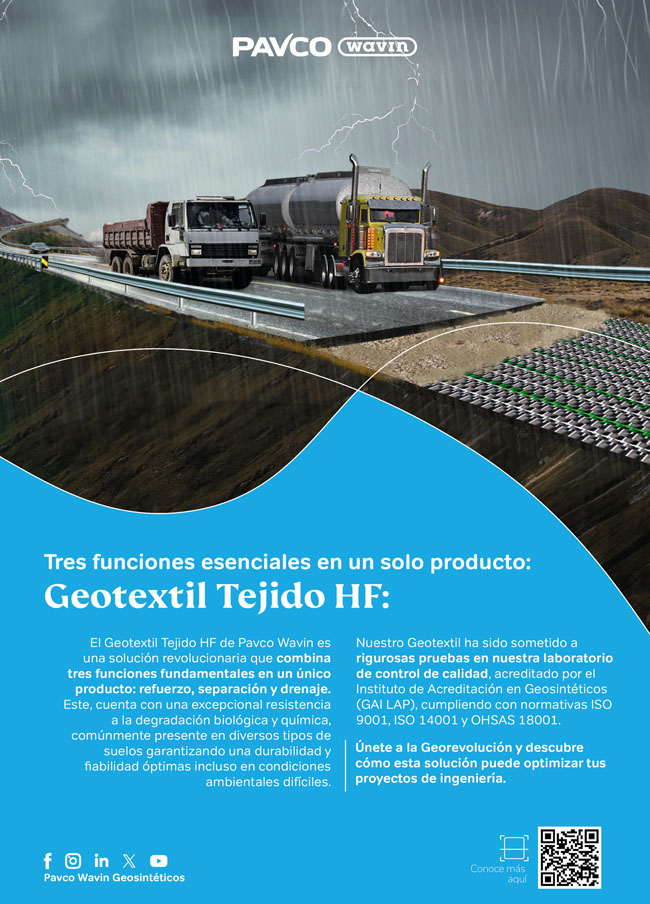 Construyendo Obras & Vías - Tres funciones esenciales en un solo producto: Geotextil tejido HF