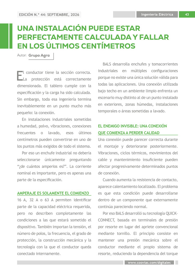 Construyendo Obras & Vías - Una instalación puede estar perfectamente calculada y fallar en los últimos centímetros