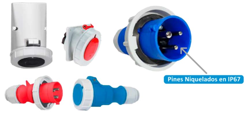 ENCHUFES Y TOMACORRIENTES INDUSTRIALES IP67 – IEC 60309