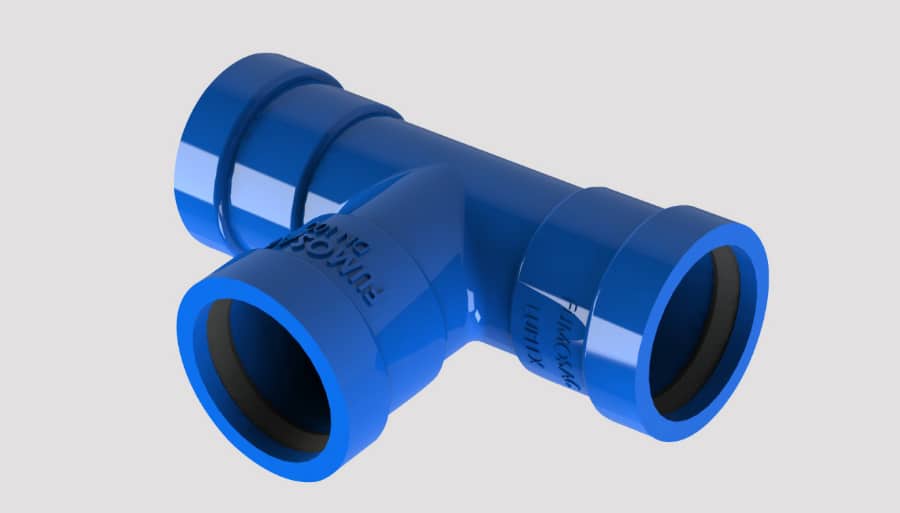 TEE LUFLEX PARA TUBERIA DE PVC