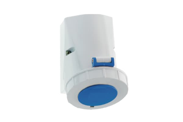 1157: TOMA VISIBLE IP 67 (63A 2P+T 250V AZUL 6H IP67)