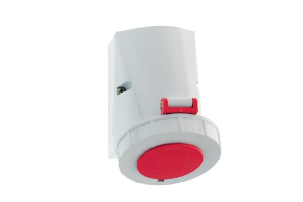 1143: TOMA VISIBLE IP 67 (16A 3P+N+T 415V ROJO 6H IP67)