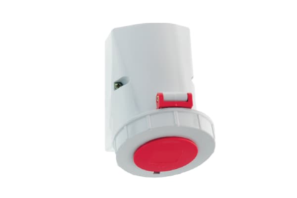 1155: TOMA VISIBLE IP 67 (32A 3P+N+T 415V ROJO 6H IP67)