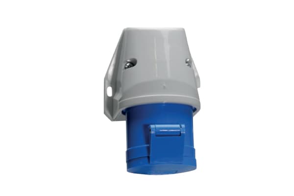 11651: TOMA VISIBLE IP 44 (32A 2P+T 250V AZUL 6H IP44)