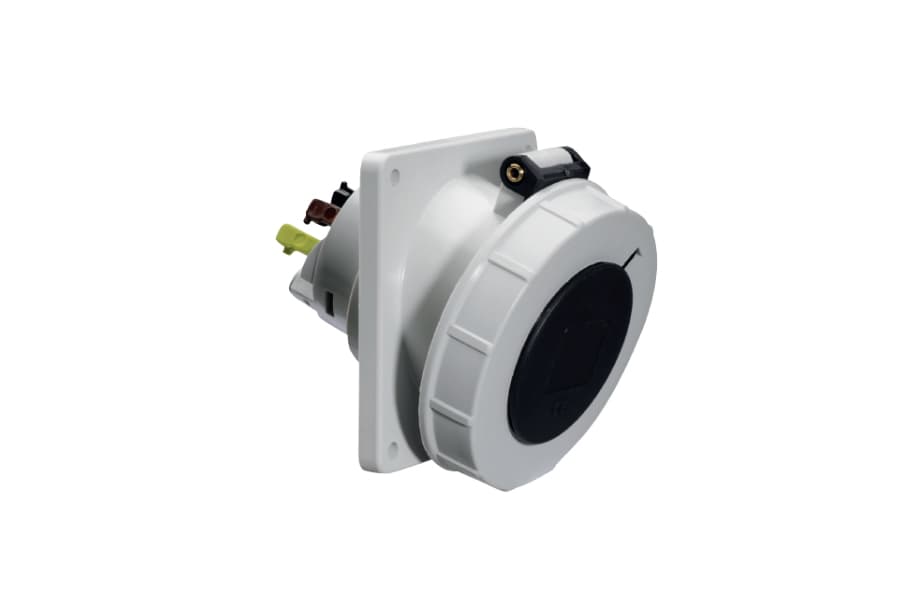 12849: ENCHUFE AÉREO IP67 (32A 3P+T 500V NEGRO 7H IP67)