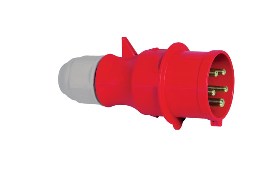 203-TLS: ENCHUFE AÉREO (16A 3P+N+T 415V ROJO 6H IP44 MULTI-GRIP)