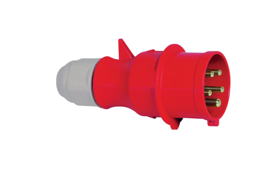 204-TLS: ENCHUFE AÉREO IP44 (32A 3P+N+T 415V ROJO 6H IP44 MULTI-GRIP)