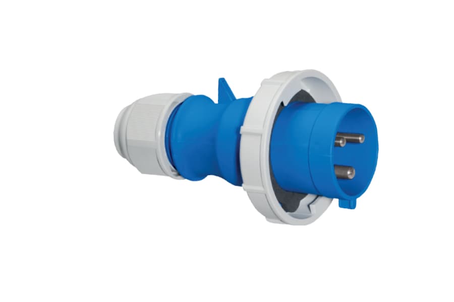 210576: ENCHUFE AÉREO IP67 (16A 2P+T 250V AZUL 6H IP67)