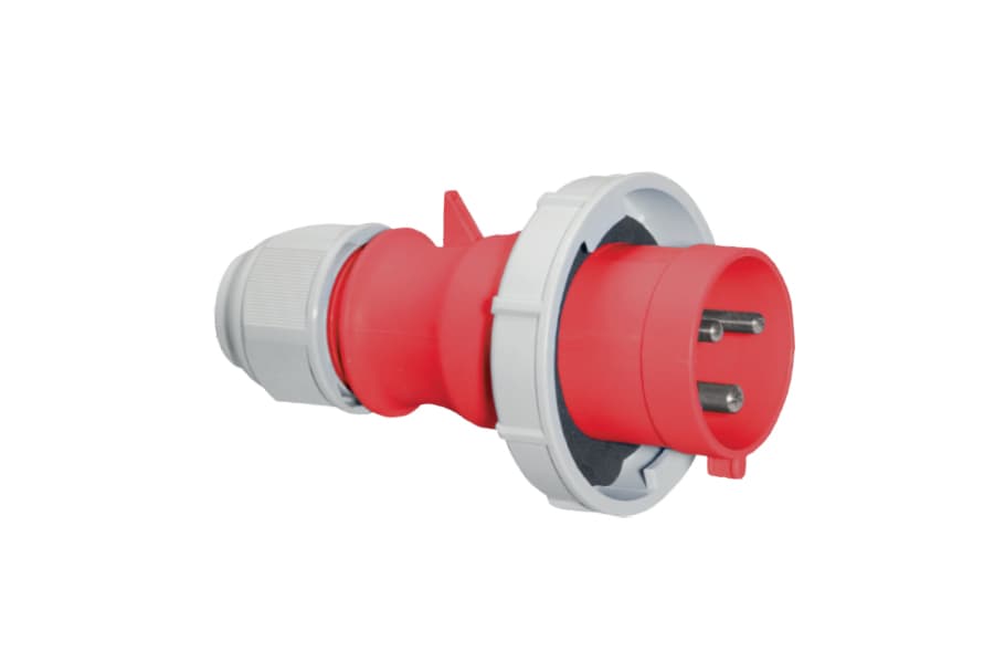 210577: ENCHUFE AÉREO IP67 (16A 2P+T 415V ROJO 9H IP67 MULTI-GRIP)