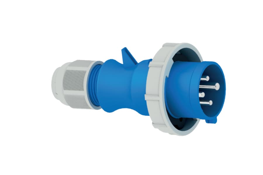 210582: ENCHUFE AÉREO IP67 (16A 3P+T 250V AZUL 9H IP67 MULTI-GRIP)
