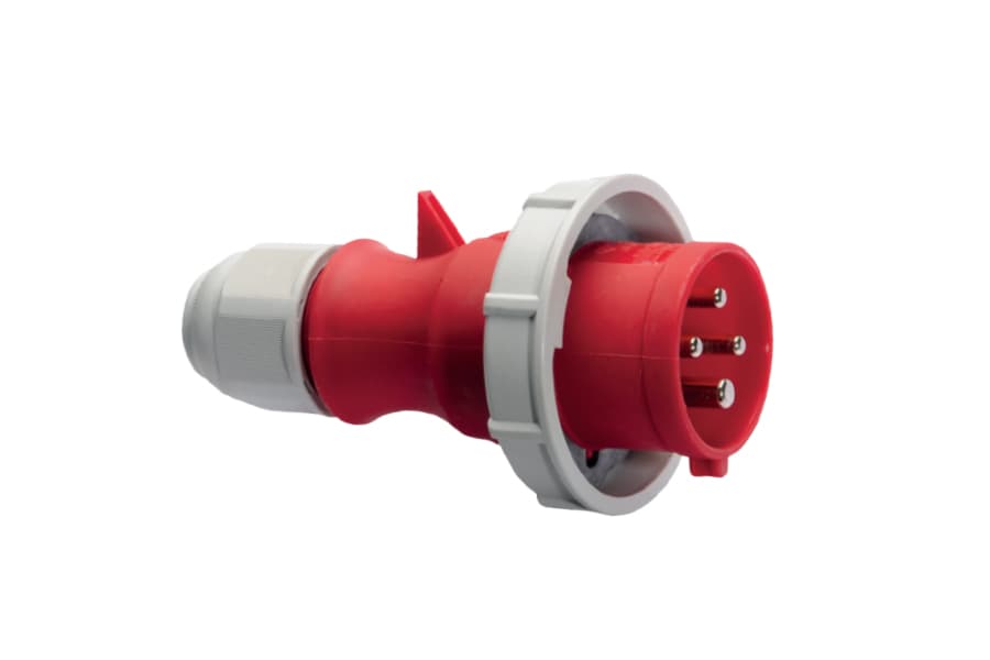 210583: ENCHUFE AÉREO IP67 (16A 3P+T 415V ROJO 6H IP67 MULTI-GRIP)