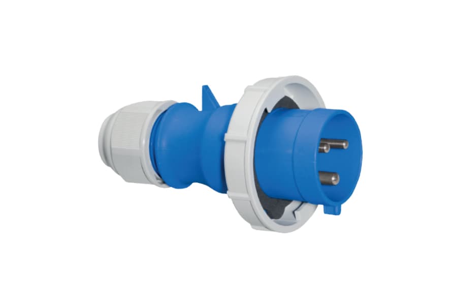 210594: ENCHUFE AÉREO IP67 (32A 2P+T 250V AZUL 6H IP67 MULTI-GRIP)