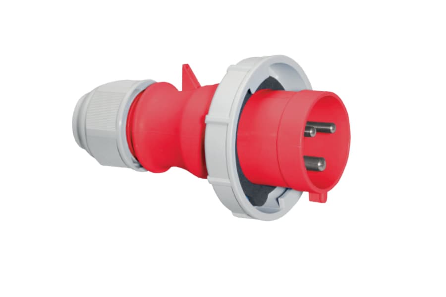 210595 ENCHUFE AEREO IP67 (32A 2P+T 415V ROJO 9H IP67 MULTI-GRIP)