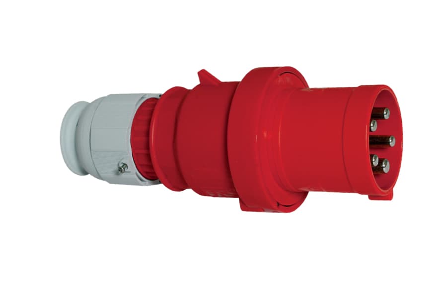 2155: ENCHUFE AÉREO IP44 (63A 3P+N+T 415V ROJO 6H IP44 MULTI-GRIP TE)