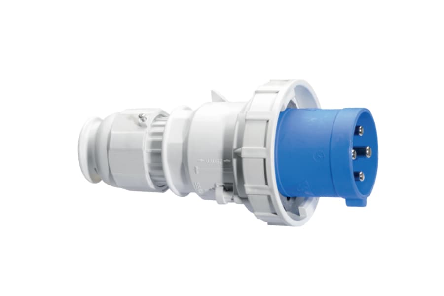 2184: ENCHUFE AÉREO IP67 (63A 3P+T 250V AZUL 9H IP67 MULTI-GRIP TE-PLUS)