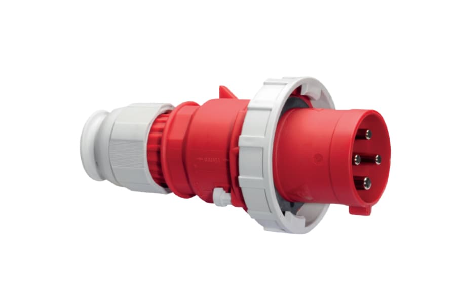 2185: ENCHUFE AÉREO IP67 (63A 3P+T 415V ROJO 6H IP67 MULTI-GRIP TE-PLUS)