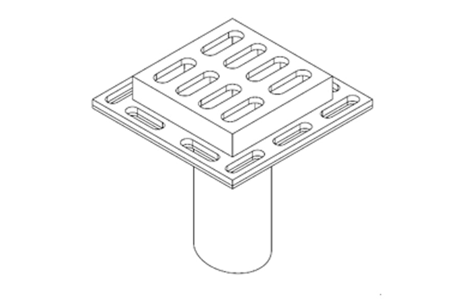 SUMIDERO TIPO REJILLA DE FIERRO FUNDIDO DUCTIL PARA AGUAS PLUVIALES
