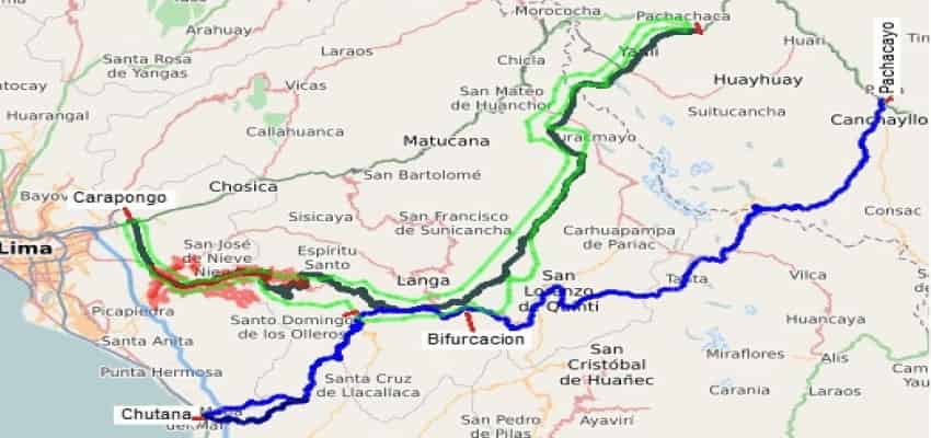 Comparación de Costos y Otras Variables para las dos Alternativas de Trazo Propuestas para la Nueva Carretera Central (NCC)