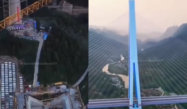 Imagina un puente más alto que un rascacielos