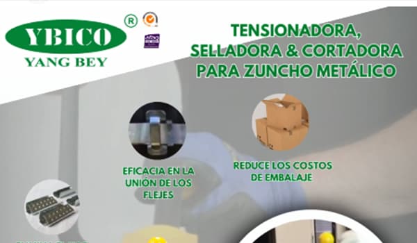 Demostración de Tensionadora, selladora y cortadora para zunchis metálicos