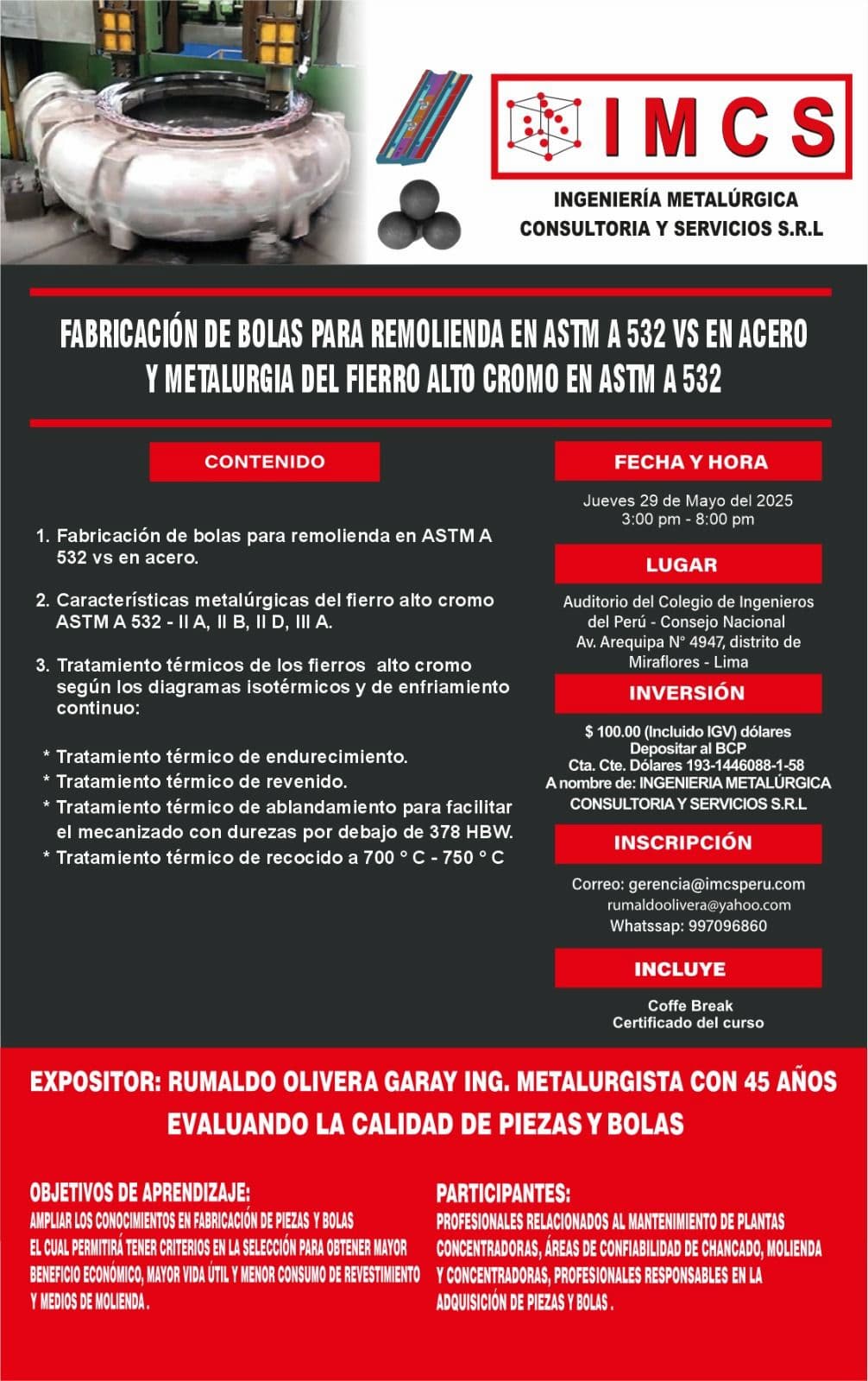 Fabricación de bolas para remolienda