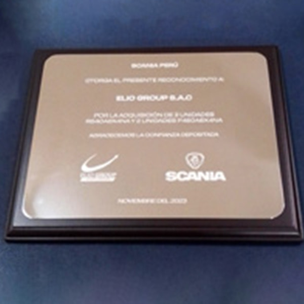 placa de premiación