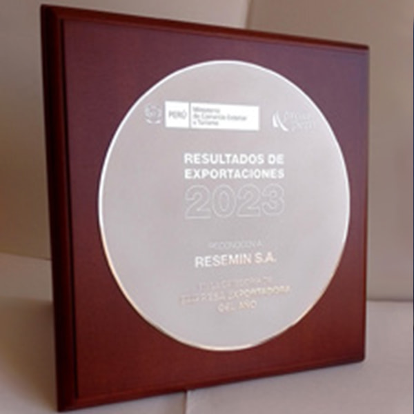 placa de premiación