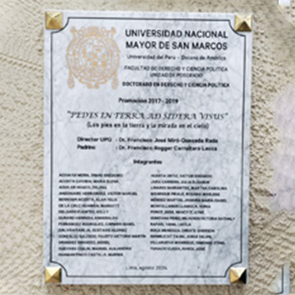 placa de inauguración