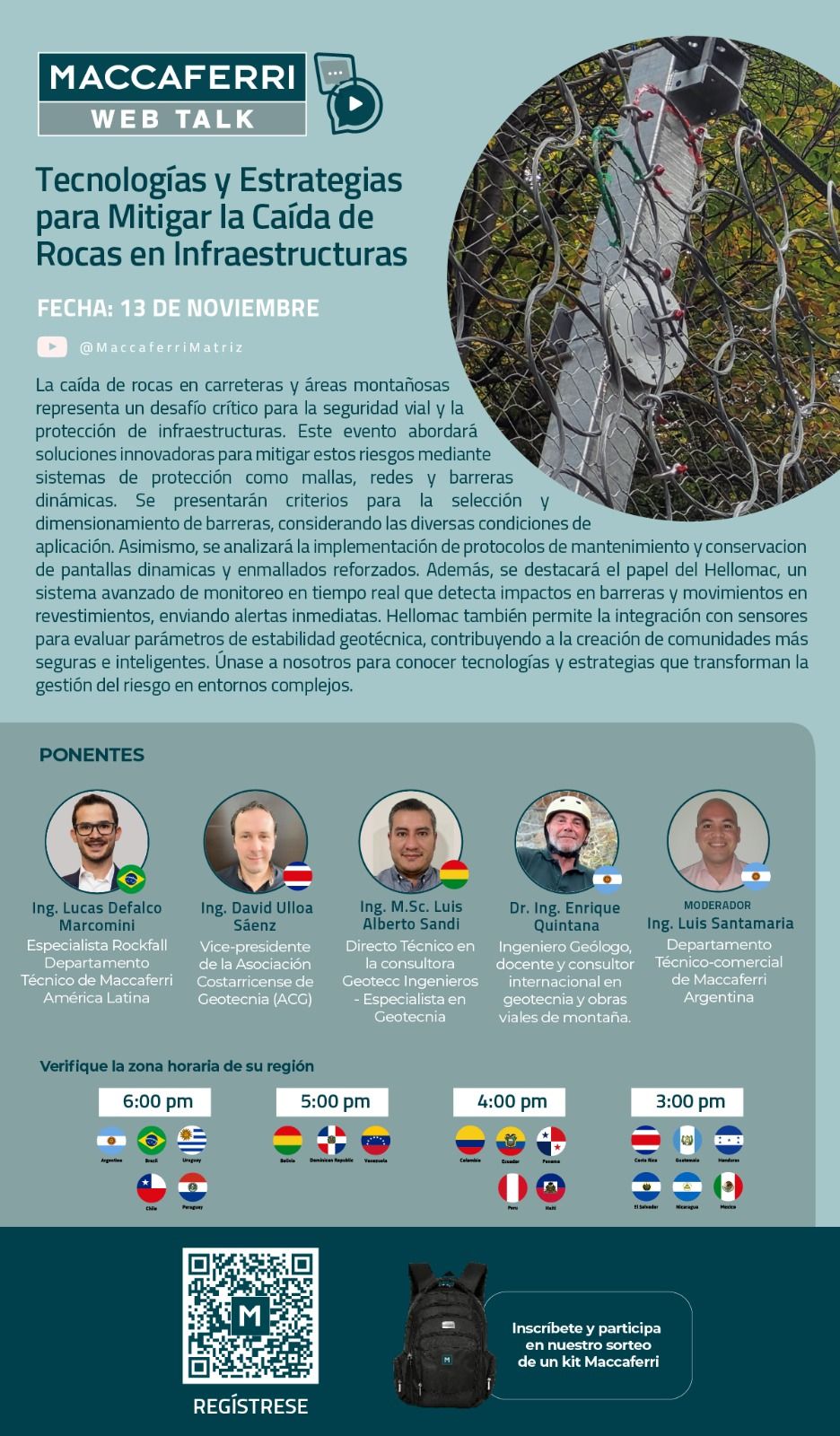 Tecnología y estrategias para mitigar la caída de rocas