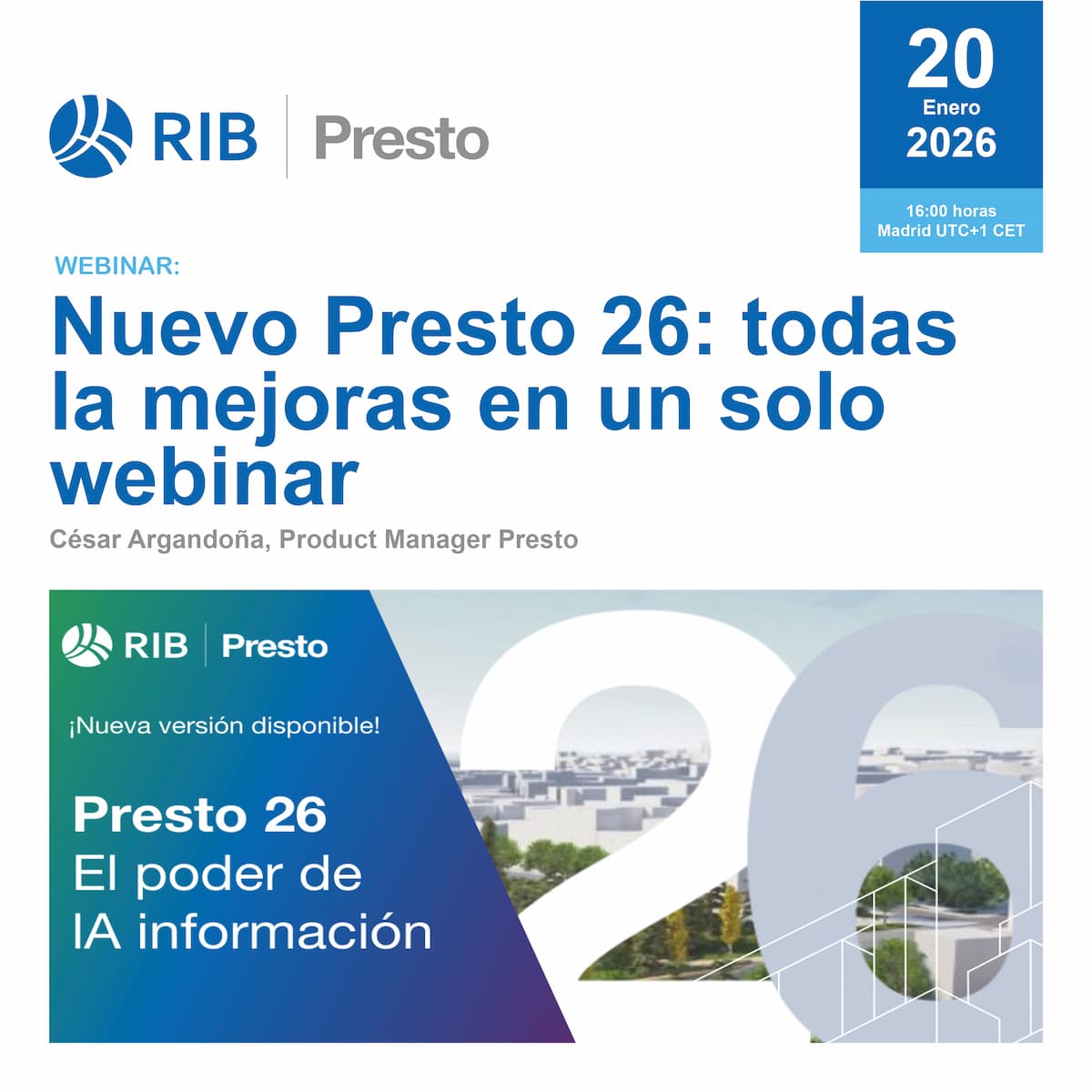 Nuevo Presto 26: todas la mejoras en un solo webinar
