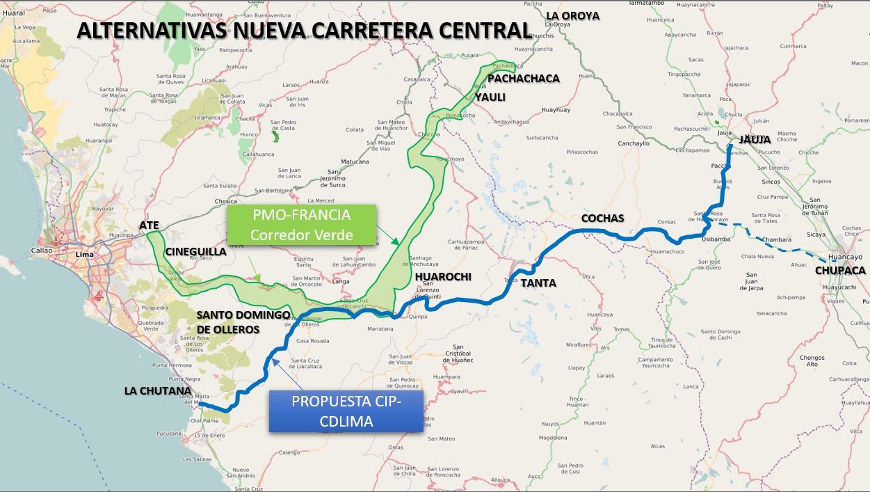 Carretera Central en riesgo: trazo francés sería inviable y dañino
