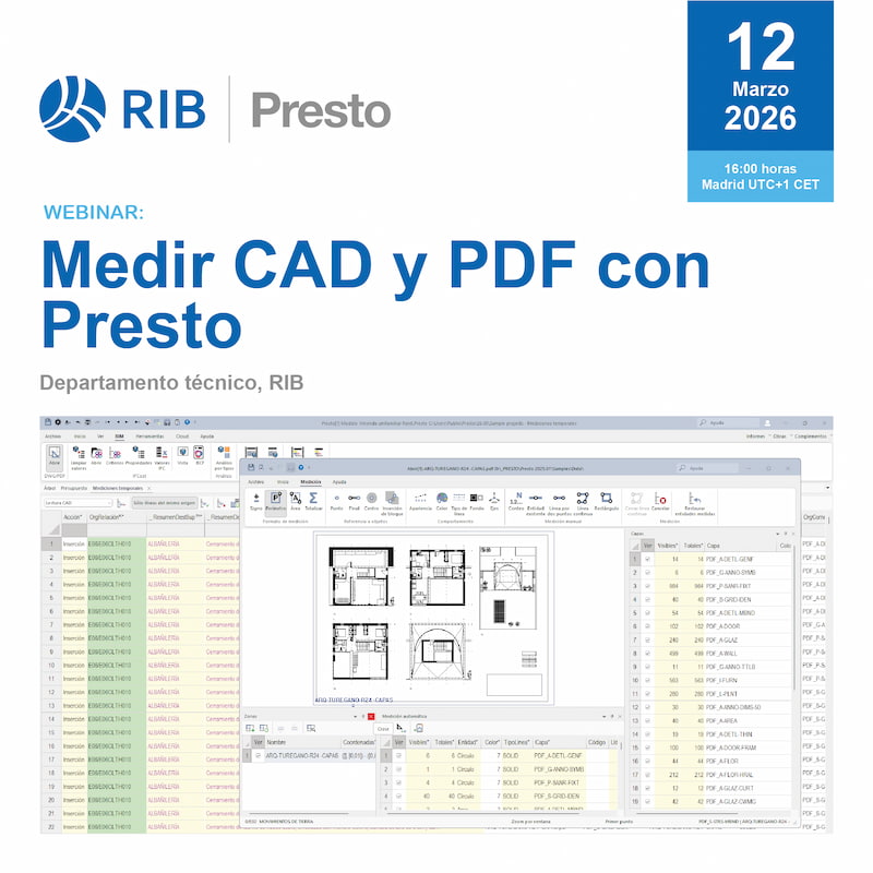 Medir CAD y PDF con Presto
